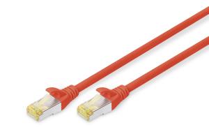 Patch cable - CAT6a - S/FTP - Snagless - Cu - 50cm - red