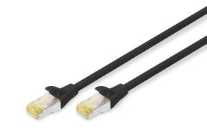Patch cable - CAT6a - S/FTP - Snagless - Cu - 1m - black