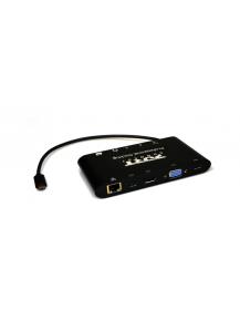 Dock Type C - HDMI / VGA / Mini DP / DP / 3x USB 3.0 / Gbe / Audio -  60W USB Power Delivery