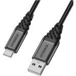 USB-C to USB-A Cable | Premium - Dark Ash (Black) - 1m