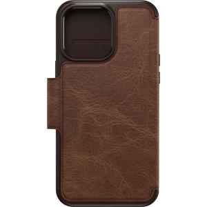 iPhone 14 Pro Max Case Strada Series Folio Case Brown