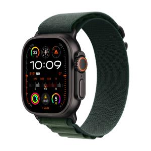 Watch Ultra 2 Gps + Cellular 49mm Black Titanium Case With Dark Green Alpine Loop - Large