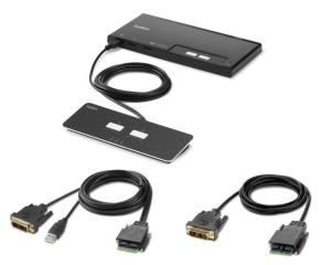 2-port Single Head DVI Modular Secure KVM Switch Pp4.0 W/remote