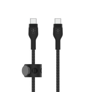 Boost Charge USB-c To USB-c 2.0 Braided Silicon 3m Black