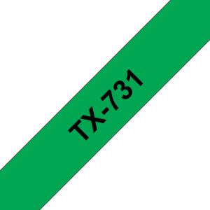 Tape 12mm Lami Black On Green (tx731)