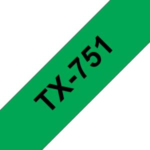 Tape 24mm Lami Black On Green (tx751)