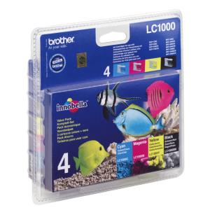 Ink Cartridge - Lc1000 - High Capacity Multipack - Colour 400 Pages Black 500 Pages - Black / Cyan / Magenta / Yellow