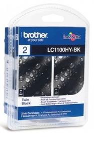 Ink Cartridge - Lc1100hybk - High Capacity - 900 Pages - Black - Ttwin Pack (lc1100hybkbp2dr)
