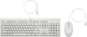 Wired Keyboard and Mouse 225 - White - Azerty Belgian