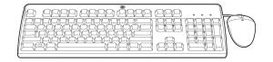 USB BFR-PVC Keyboard/Mouse Kit - US