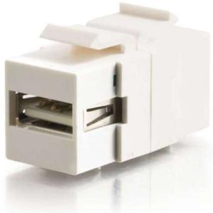 USB 2.0 Keystone A-b F/f White