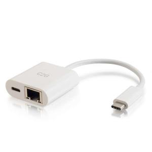 USB-C Ethernet Adapter With Power White