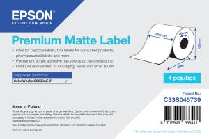 Premium Matte Label Continuous Roll 203mmx60m