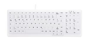 AK-C7000F-U1 Hygiene Compact Sealed - Keyboard With Numeric Pad - Corded USB - White - Qwertzu German