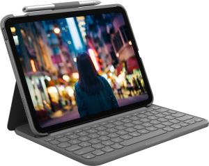 Slim Folio For iPad 10th Generation Oxford Grey Qwerty  UK