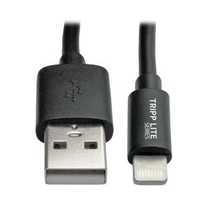TRIPP LITE USB Sync/Charge Coiled Cable with Lightning Connector (M/M Black 4 ft 1.2M