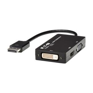TRIPP LITE DisplayPort 1.2 to VGA/DVI/HDMI All-in-One Converter Adapter 4K x 2K HDMI