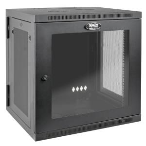 TRIPP LITE SmartRack 12U UPS-Depth Wall-Mount Rack Enclosure Cabinet with Clear Acrylic Window Hinged Back