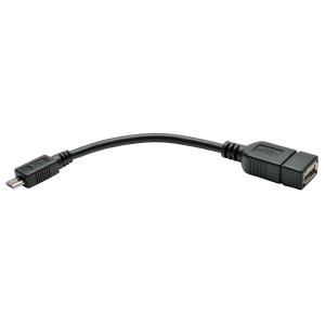 TRIPP LITE Micro USB to USB OTG Host Adapter Cable 5-Pin TRIPP LITE Micro USB B to USB A M/F 6-in 15cm