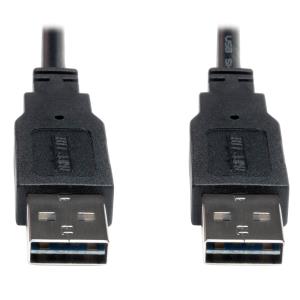 TRIPP LITE Universal Reversible USB 2.0 Hi-Speed Cable (Reversible A to Reversible A M/M) 91cm 3-ft