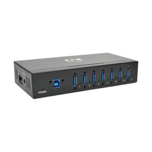 TRIPP LITE 7-Port Rugged Industrial USB 3.0 SuperSpeed Hub with 15KV ESD Immunity and Metal Case Mountable