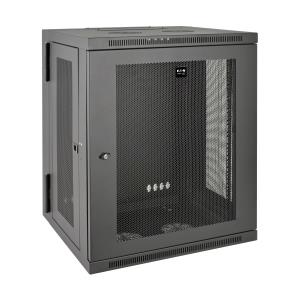 TRIPP LITE SmartRack 15U Low-Profile Switch-Depth Wall-Mount Rack Enclosure Cabinet Hinged Back