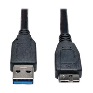 TRIPP LITE USB 3.0 SuperSpeed Device Cable (A to Micro-B M/M) Black 1-ft 30cm
