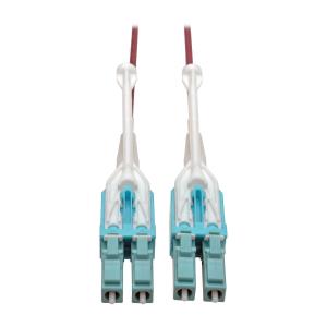 TRIPP LITE Fiber Patch Cable 10GB Duplex Multimode 50/125 OM4 LSZH (LC/LC) Push/Pull Tabs Magenta 2m