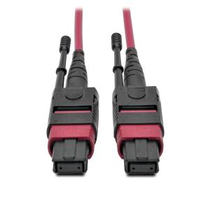 TRIPP LITE MTP/MPO Multimode Patch Cable , 12 Fiber, 40/100 GbE, 40/100GBASE-SR4, OM4 Plenum-Rated (F/F) 1m