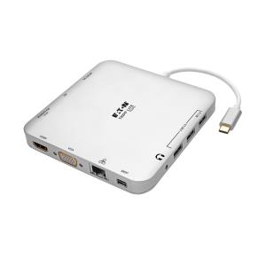 TRIPP LITE Docking Station USB-C - HD15 / HDMI / MINI DP / 3x USB 3.0 / MICRO SD, SD / RJ45 / USB C / 3.5mm - 60w Power delivery