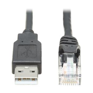 TRIPP LITE USB-A to RJ45 Rollover Console Cable (M/M) - Cisco Compatible, 250 Kbps, 3m Black