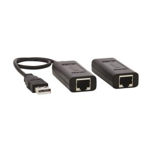 TRIPP LITE 1-Port USB over Cat5/CAT6 Extender Kit with Power over Cable - USB 2.0, Up to 50m Black