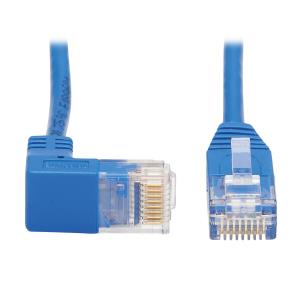TRIPP LITE Slim Patch Cable - CAT6 - molded - 60cm - Blue - Right-Angle Down