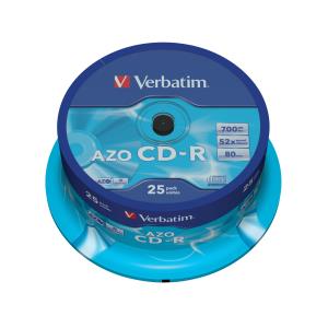 Cdr Recorder Media 700MB 80min 52x Datalife Plus 25-pk With Spindle