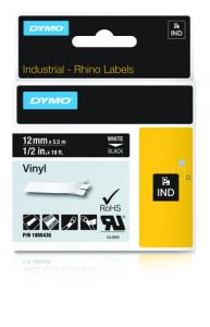 Rhino 12 Mm Vinyl White On Black