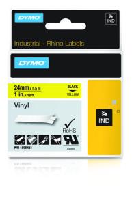 Rhino 24 Mm Vinyl Black On Yellow