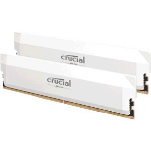 Memory - Crucial Pro - DDR5-6000 32GB Kit (16GBx2) UDIMM: OC Gaming - White