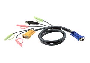 KVM Cable USB Mouse Keyboard Vga Audio Sphd-15 Male 1.8m