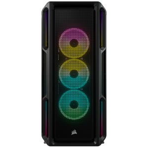 Mid-tower ATX Pc Case - Icue 5000t - RGB Tempered Glass - Black