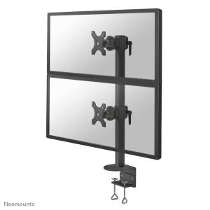 Neomounts Full Motion Desk Mount (clamp) For Two 17-49in Curved Monitor Screens - Black