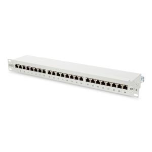 Patch Panel 19in For Shielded Keystone Modules And Cable Clamp 24-port (dn-91624s)