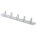 Cable Management Panel with Cable Rings for 19in Cabinets 1U Grey