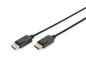 DisplayPort connection cable, DP M/M, 5m w/interlock, Full HD 1080p black