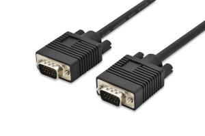 VGA Monitor connection cable, HD15 M/M, 2m 3Coax/7C, 2xferrite, black