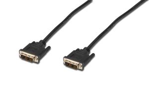 ASSMANN DVI connection cable, DVI(18+1) M/M, 2m DVI-D Single Link black