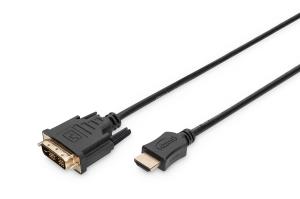HDMI adapter cable, type A-DVI(18+1) M/M, 3m Full HD black