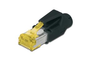 CAT6A modular RJ45 Plug, Hirose TM31 8P8C, shielded, for round cable, incl. hood