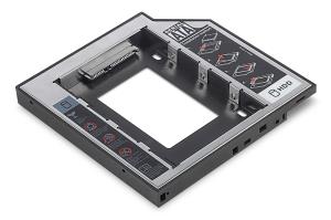 SSD/HDD Installation Frame for CD/DVD/Blu-ray drive slot, SATA to SATA III, 12.7mm