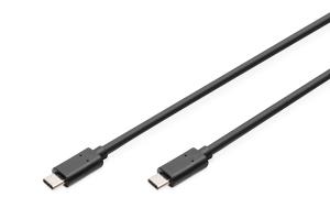 DIGITUS USB Type-C connection cable, type C to C M/M, 1.8m, High-Speed black
