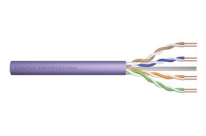installation cable - CAT6 - U/UTP - AWG 23/1 - 100m - Purple